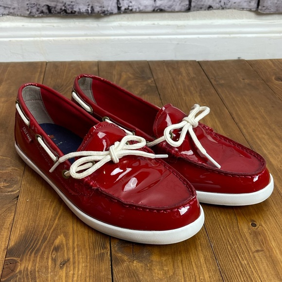 Cole Haan Red Patent Leather Loafers 